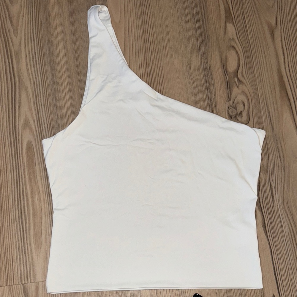 Elegant One-Shoulder White Top